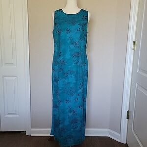 Vtg Spenser Jeremy Silk Maxi Dress Sz 10 Fairy Grunge 90s Floral New Deadstock